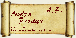 Anđa Perduv vizit kartica